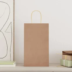 vidaXL Papieren zakken 50 st met hengsels 21x11x36 cm bruin