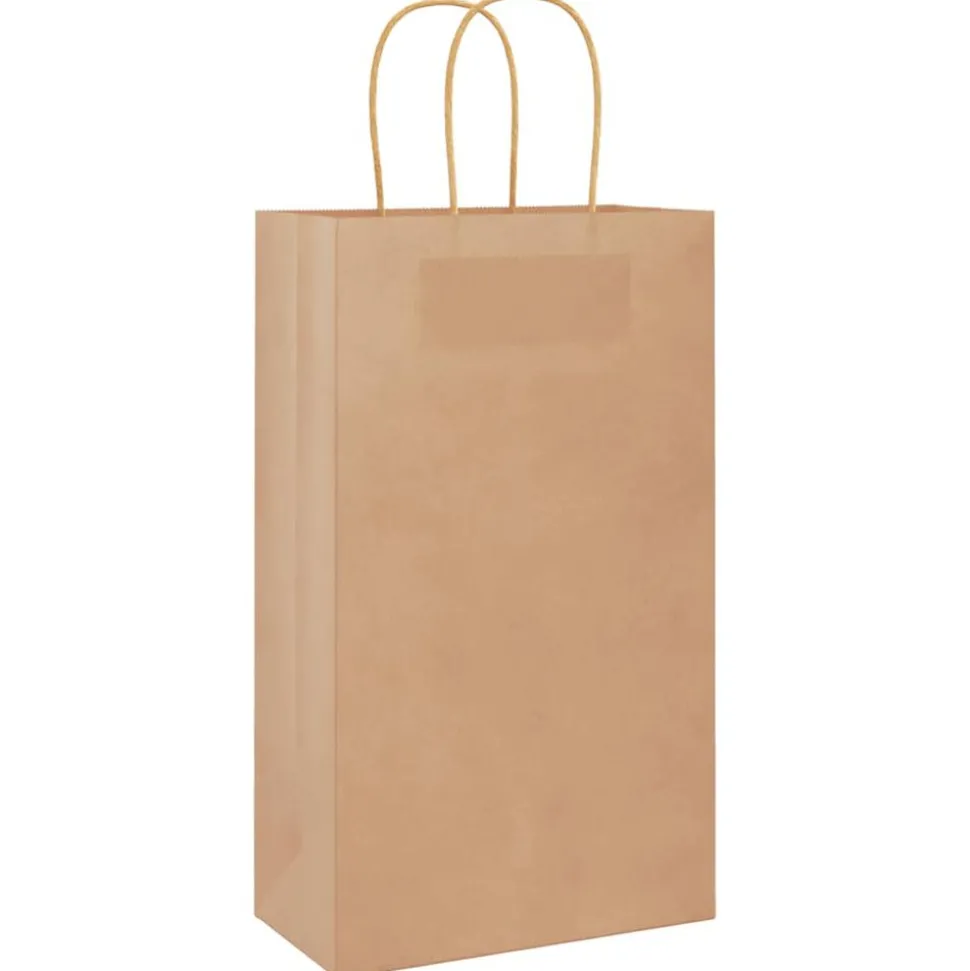 vidaXL Papieren zakken 50 st met hengsels 21x11x36 cm bruin