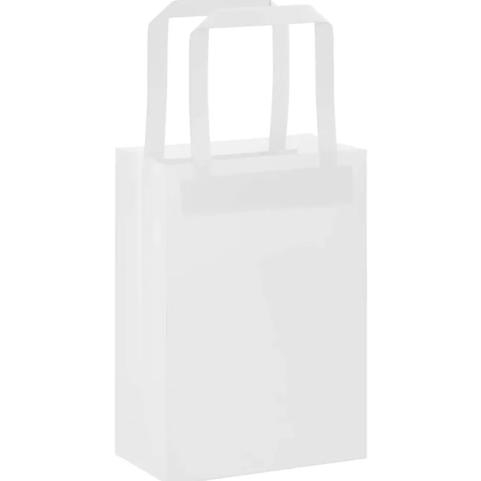 vidaXL Papieren zakken 50 st met hengsels 15x8x21 cm wit