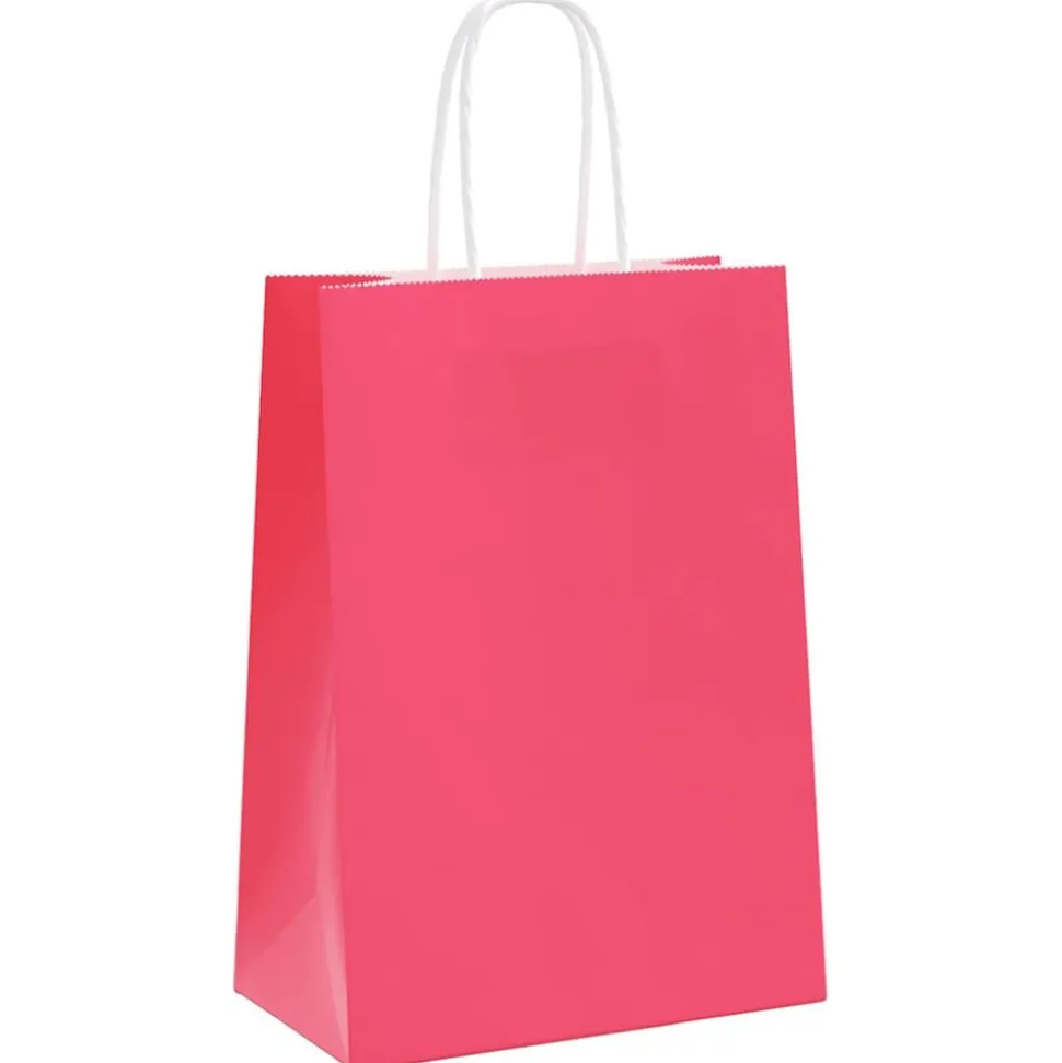vidaXL Papieren zakken 50 st met hengsels 15x8x21 cm roze
