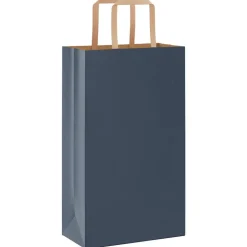 vidaXL Papieren zakken 50 st met hengsels 21x11x36 cm blauw