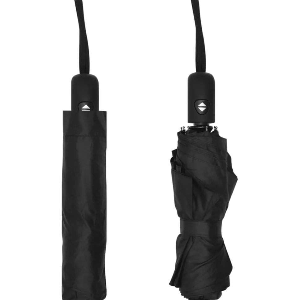 vidaXL Paraplu automatisch inklapbaar 95 cm zwart
