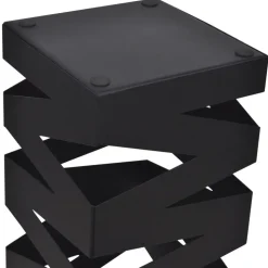 vidaXL Paraplu- en wandelstokhouder vierkant 48,5 cm staal zwart