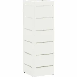 vidaXL Paraplu Standaard met opslag Wit 15,5 x 15,5 x 49 cm Staal