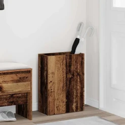 vidaXL Paraplu Standaard Oudhout 40 x 20 x 55,5 cm Bewerkt hout