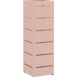 vidaXL Paraplu Standaard met opslag Roze 15,5 x 15,5 x 49 cm Metaal
