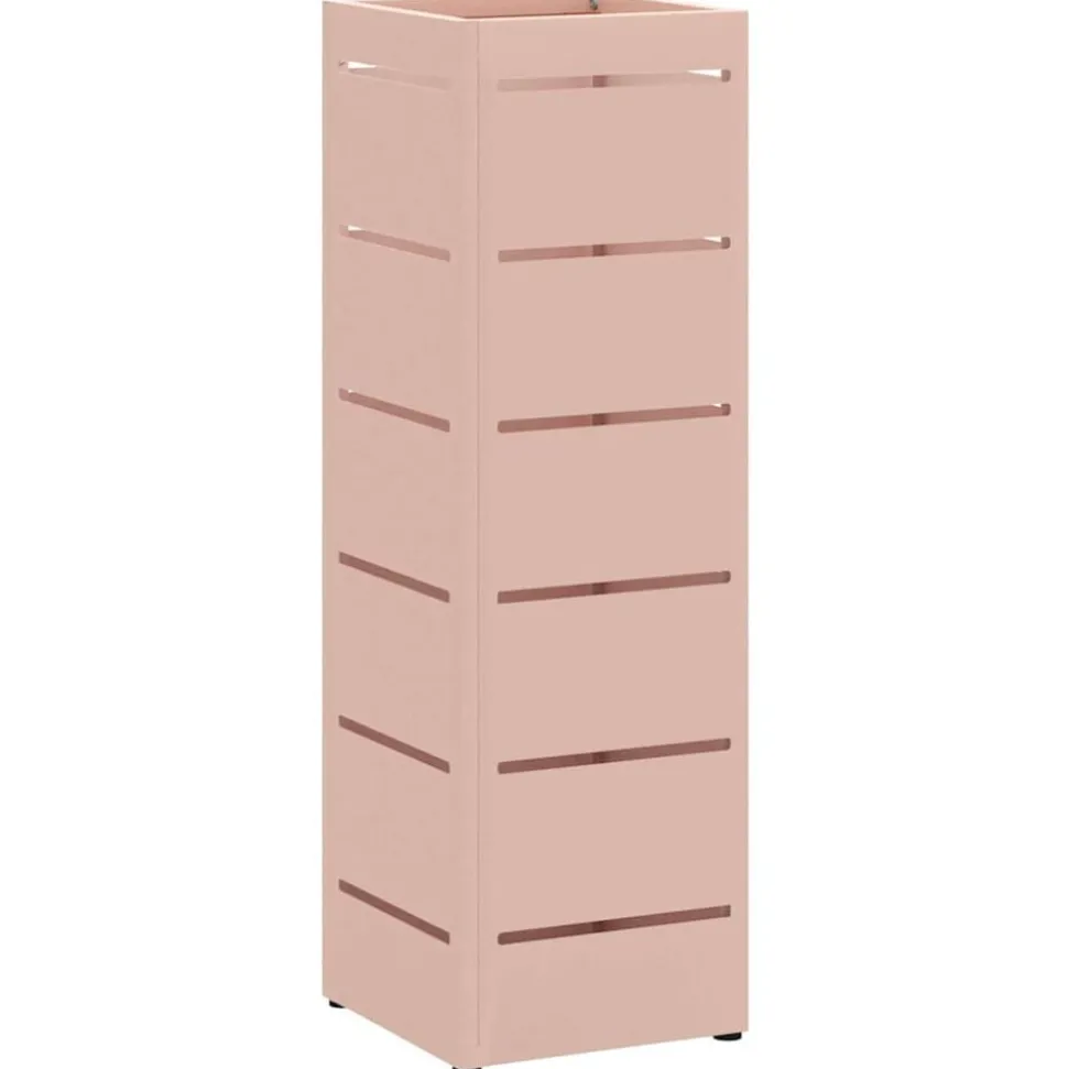 vidaXL Paraplu Standaard met opslag Roze 15,5 x 15,5 x 49 cm Metaal