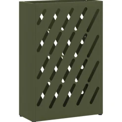 vidaXL Paraplu Standaard Olijfgroen 28 x 12 x 41 cm Staal