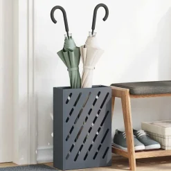vidaXL Paraplu Standaard Antraciet 28 x 12 x 41 cm Staal