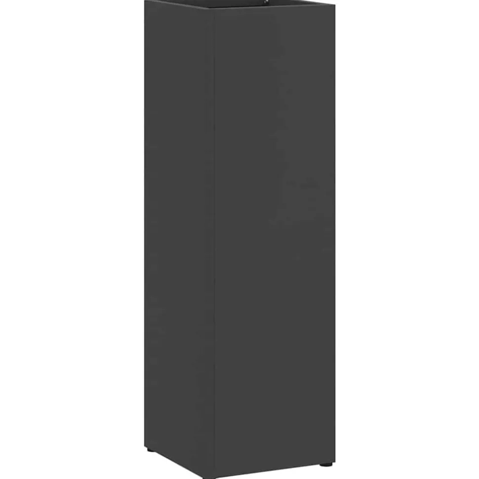 vidaXL Paraplu Standaard met opslag Zwart 15,5 x 15,5 x 49 cm Metaal