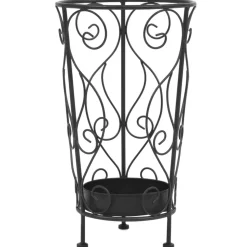 vidaXL Parapluhouder vintage stijl 26x46 cm metaal zwart