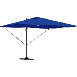 vidaXL Parasol Azurblauw 351 x 250 x 253 cm Polyester en Aluminium