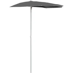 vidaXL Parasol half met paal 180x90 cm antracietkleurig