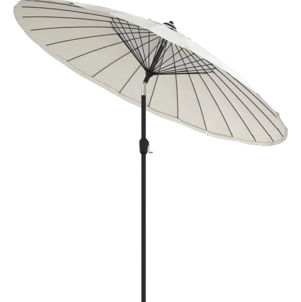 vidaXL Parasol met aluminium paal 270 cm zandwit