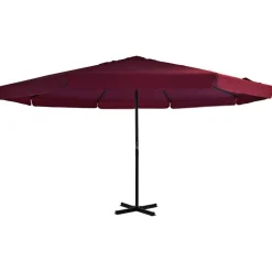 vidaXL Parasol met aluminium paal 500 cm bordeauxrood