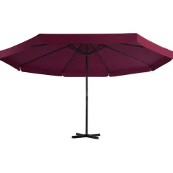 vidaXL Parasol met aluminium paal 500 cm bordeauxrood