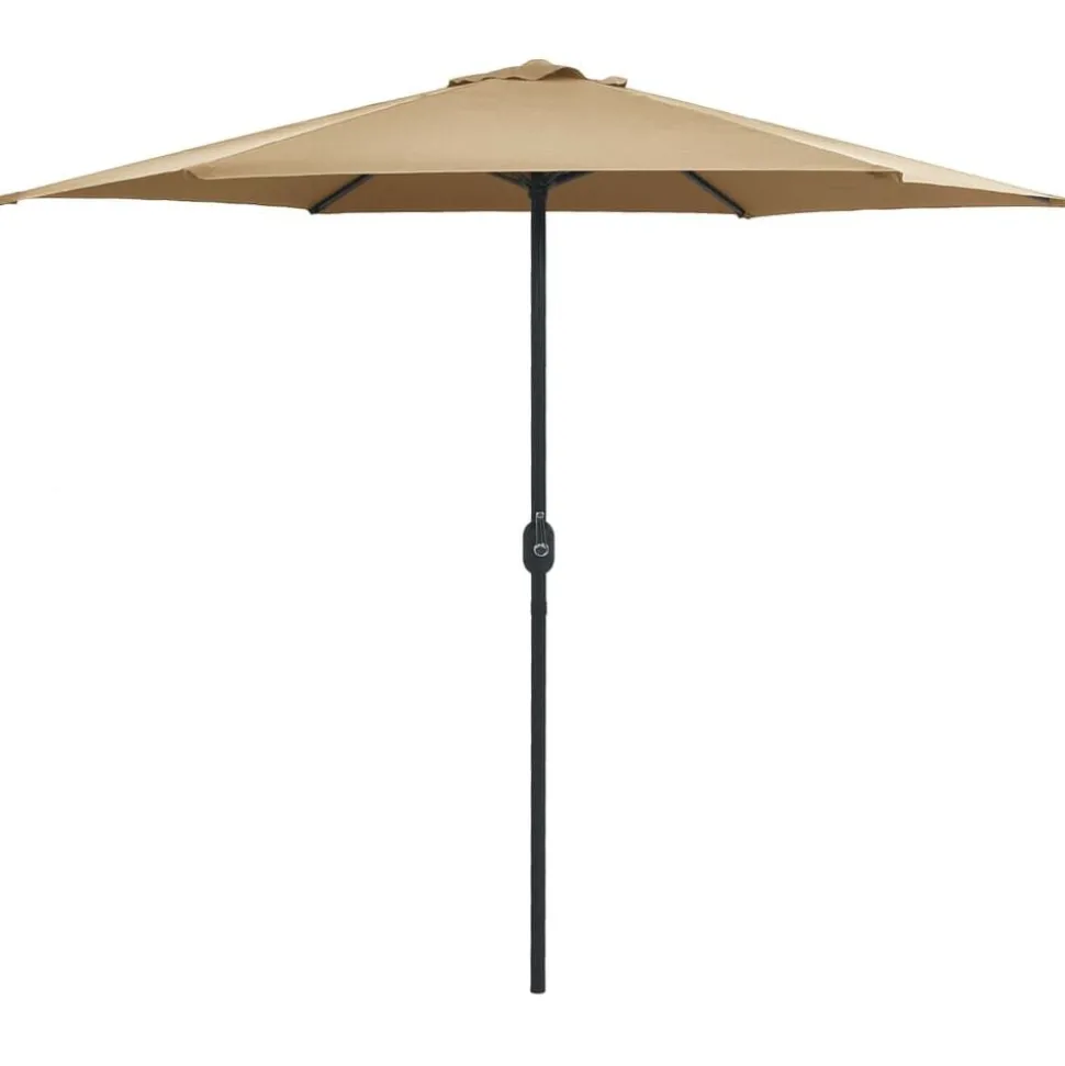 vidaXL Parasol met aluminium paal 270x246 cm taupe