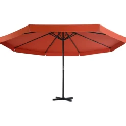 vidaXL Parasol met aluminium paal 500 cm terracottakleurig