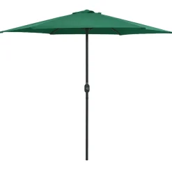 vidaXL Parasol met aluminium paal 270x246 cm groen