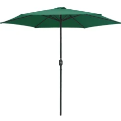 vidaXL Parasol met aluminium paal 270x246 cm groen