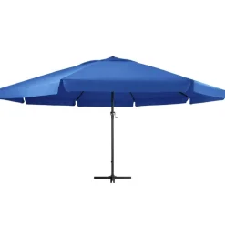 vidaXL Parasol met aluminium paal 500 cm azuurblauw