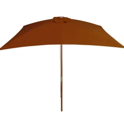 vidaXL Parasol met houten paal 200x300 cm terracottakleurig