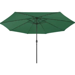 vidaXL Parasol met LED-verlichting 400 cm groen