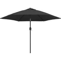 vidaXL Parasol met metalen paal 300 cm antraciet