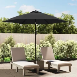 vidaXL Parasol met metalen paal 300 cm antraciet