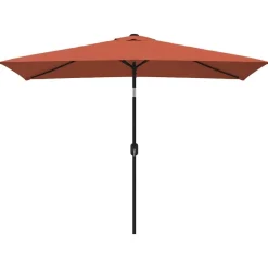 vidaXL Parasol met metalen paal 300x200 cm terracotta