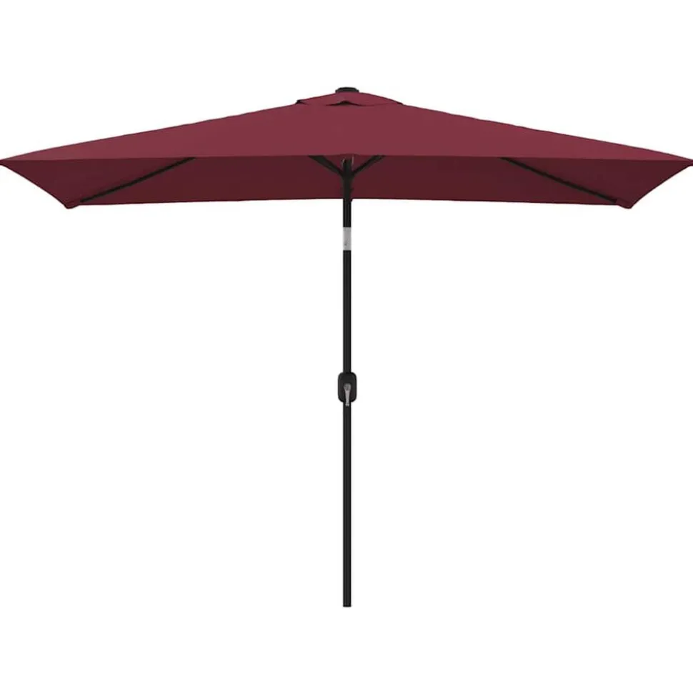 vidaXL Parasol met metalen paal 300x200 cm bordeauxrood