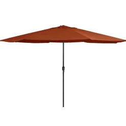 vidaXL Parasol met metalen paal 390 cm terracottakleurig