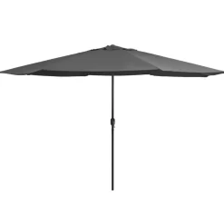 vidaXL Parasol met metalen paal 390 cm antracietkleurig