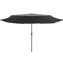 vidaXL Parasol met metalen paal 390 cm antracietkleurig