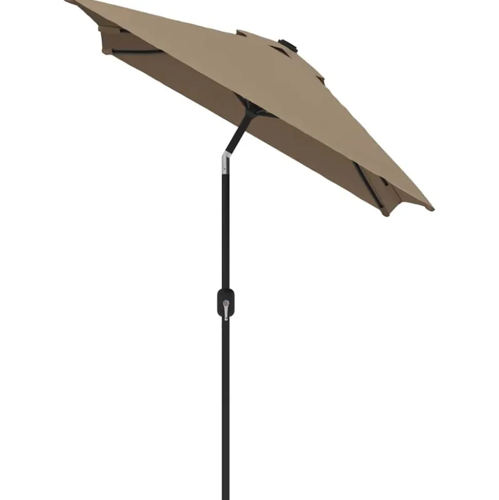 vidaXL Parasol met metalen paal 300x200 cm taupe