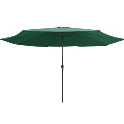 vidaXL Parasol met metalen paal 390 cm groen