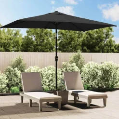 vidaXL Parasol met metalen paal 300x200 cm antraciet