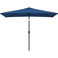 vidaXL Parasol met metalen paal 300x200 cm azuurblauw