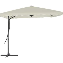 vidaXL Parasol met stalen paal 250x250 cm zandkleurig