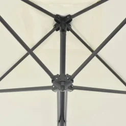 vidaXL Parasol met stalen paal 250x250 cm zandkleurig