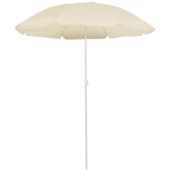 vidaXL Parasol met stalen paal 180 cm zandkleurig