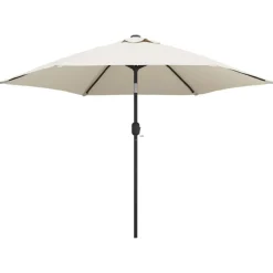 vidaXL Parasol met stalen paal 3 m zandwit