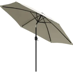 vidaXL Parasol met stalen paal 3 m zandwit