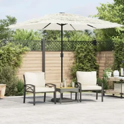 vidaXL Parasol met stalen paal 248x248x248 cm wit