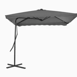 vidaXL Parasol met stalen paal 250x250 cm antraciet