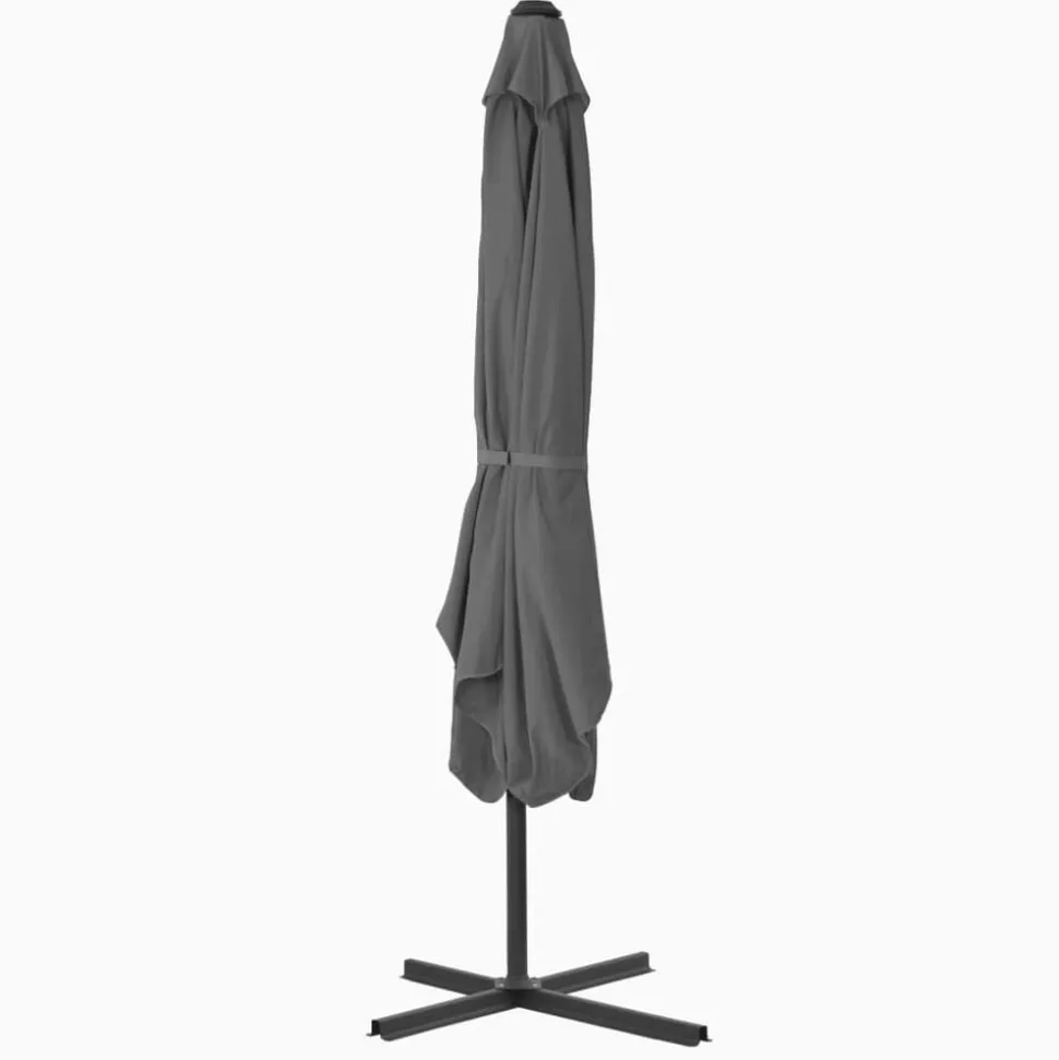 vidaXL Parasol met stalen paal 250x250 cm antraciet