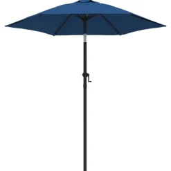 vidaXL Parasol 200x224 cm aluminium blauw