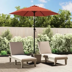 vidaXL Parasol 200x224 cm aluminium terracotta