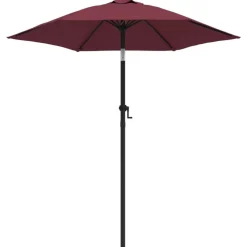 vidaXL Parasol 200x224 cm aluminium bordeauxrood
