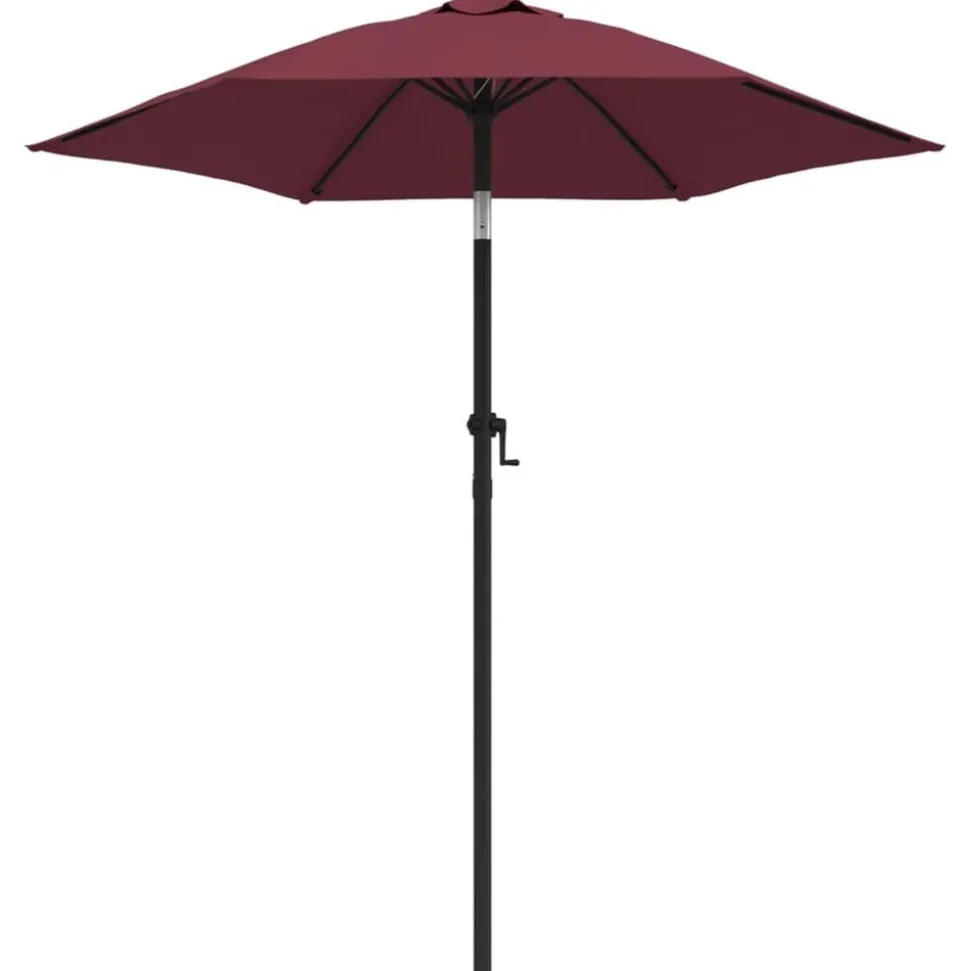 vidaXL Parasol 200x224 cm aluminium bordeauxrood